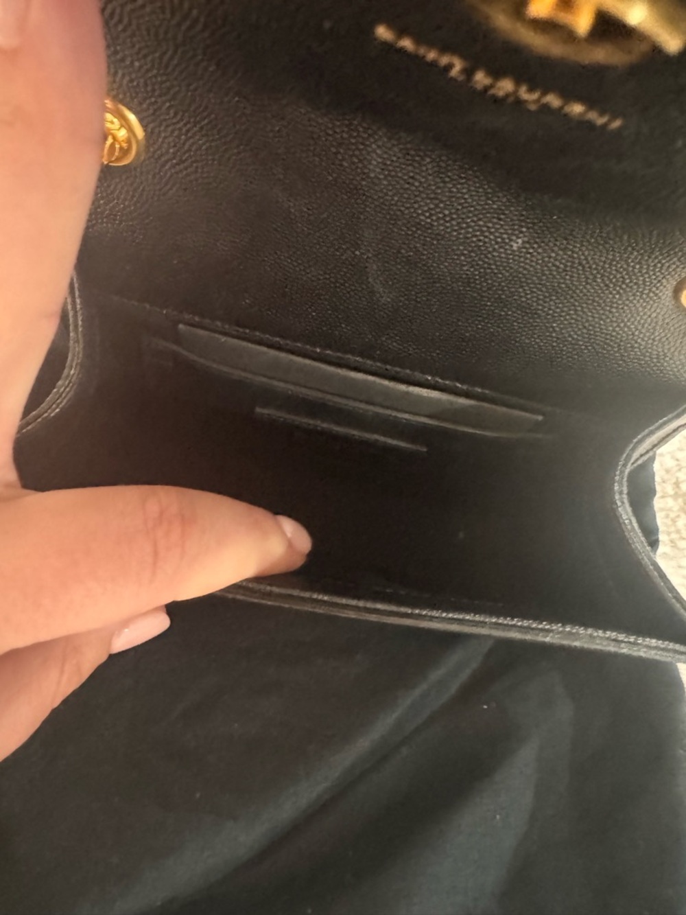 Saint Laurent Black Crossbody Bag with Gold YSL Hardware - Picture 4 of 4